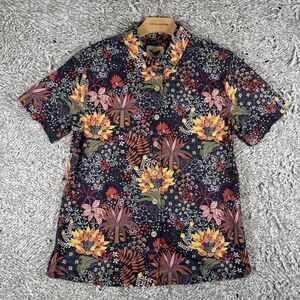 Yiume Hawaiian Shirt Men’s Small Floral Short Sleeve Tropical Aloha Beach Summer